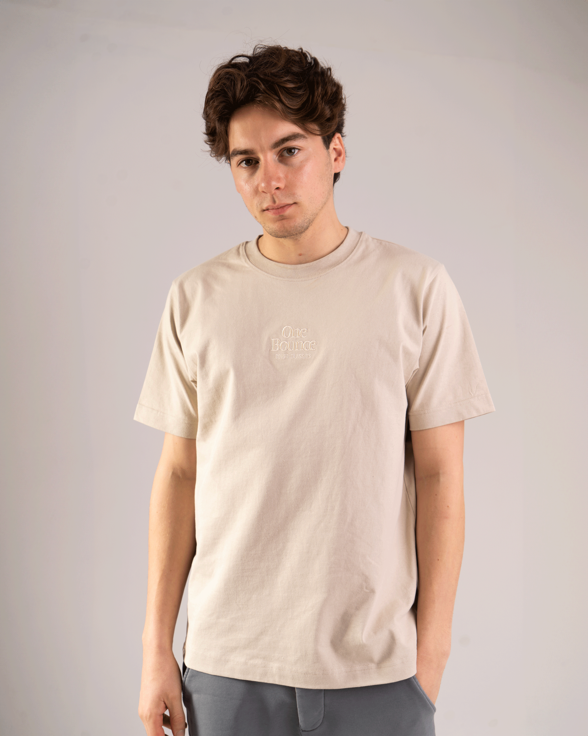 Court Classics OG Tee – Sand | One Bounce T-Shirt