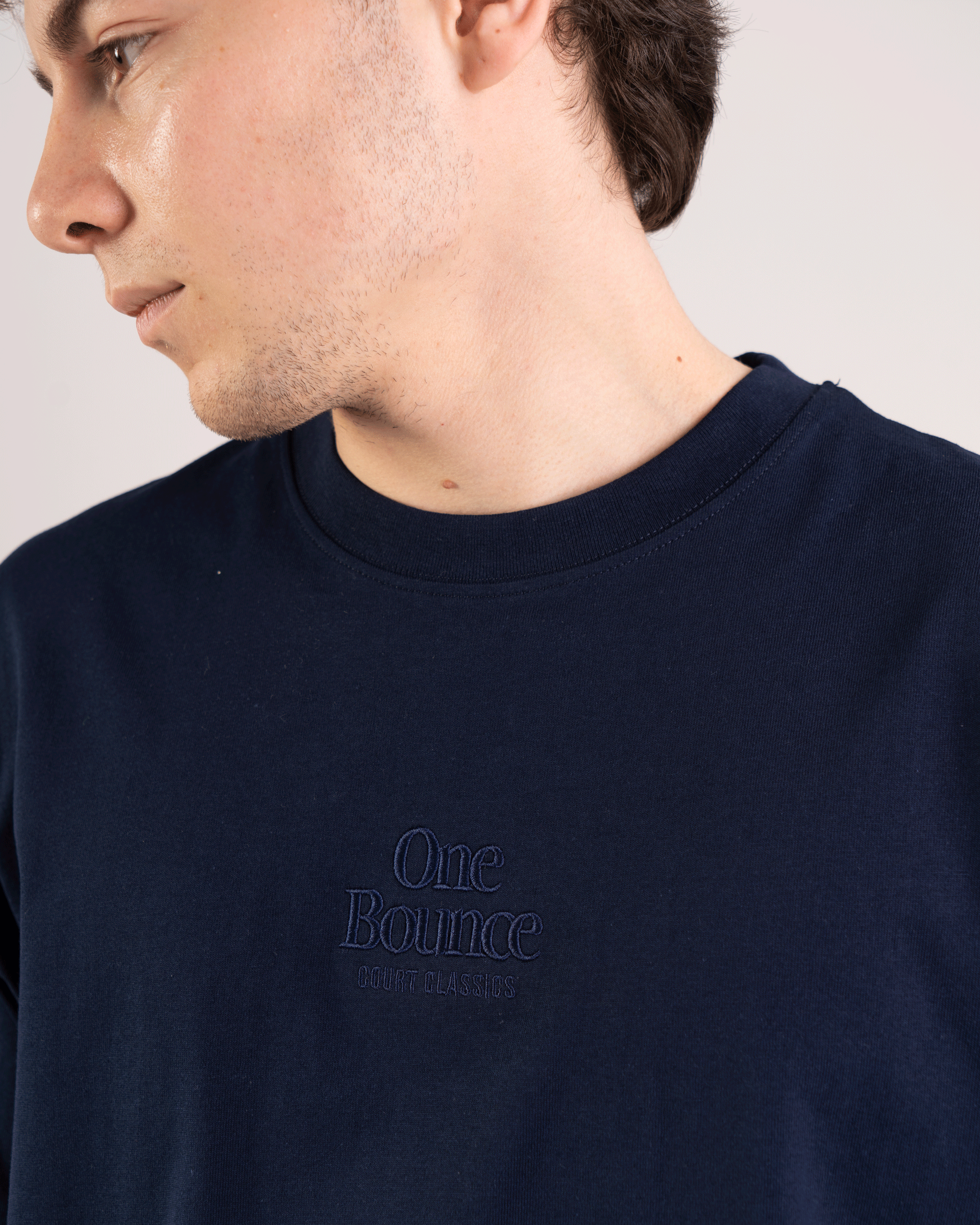 Men's Court Classics OG Tee – Navy | Organic Cotton T-Shirt – One Men's Court Classics OG Tee – Navy | Organic Cotton T-Shirt – One